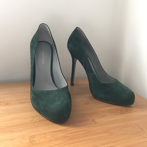Sergio Rossi hidden platform suede pumps - Picture 1 of 8